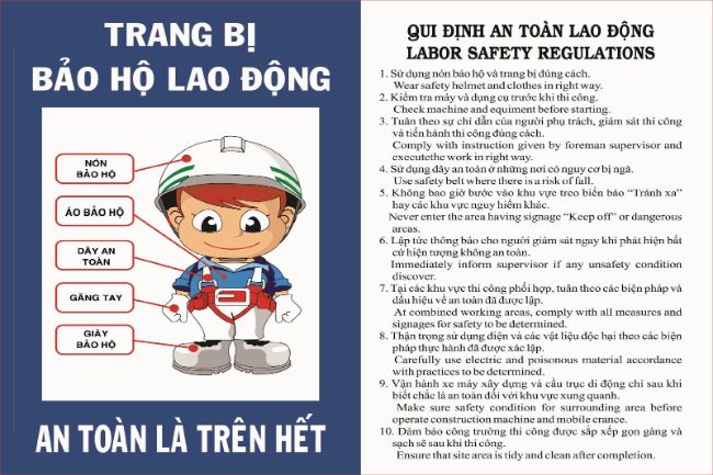 Các quy định về tiêu chuẩn, quy chuẩn an toàn lao động, vệ sinh lao động